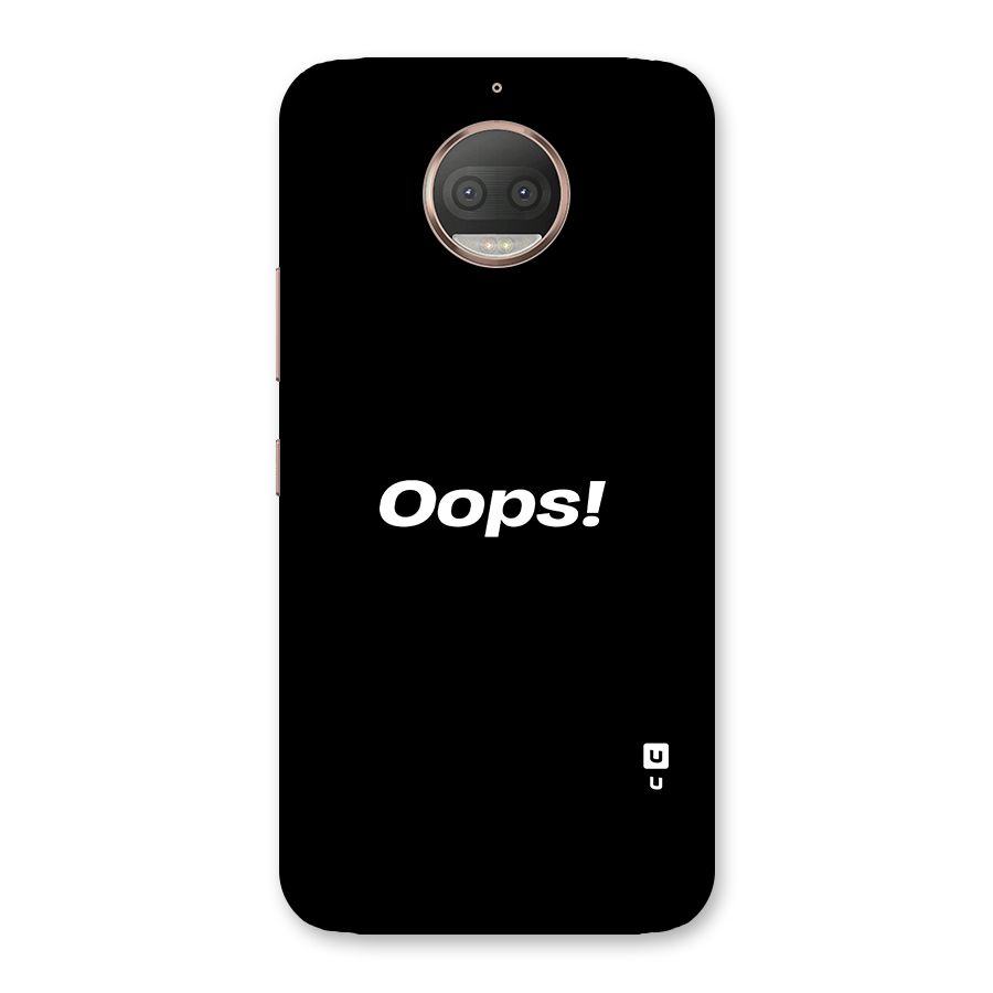 Just Oops Back Case for Moto G5s Plus