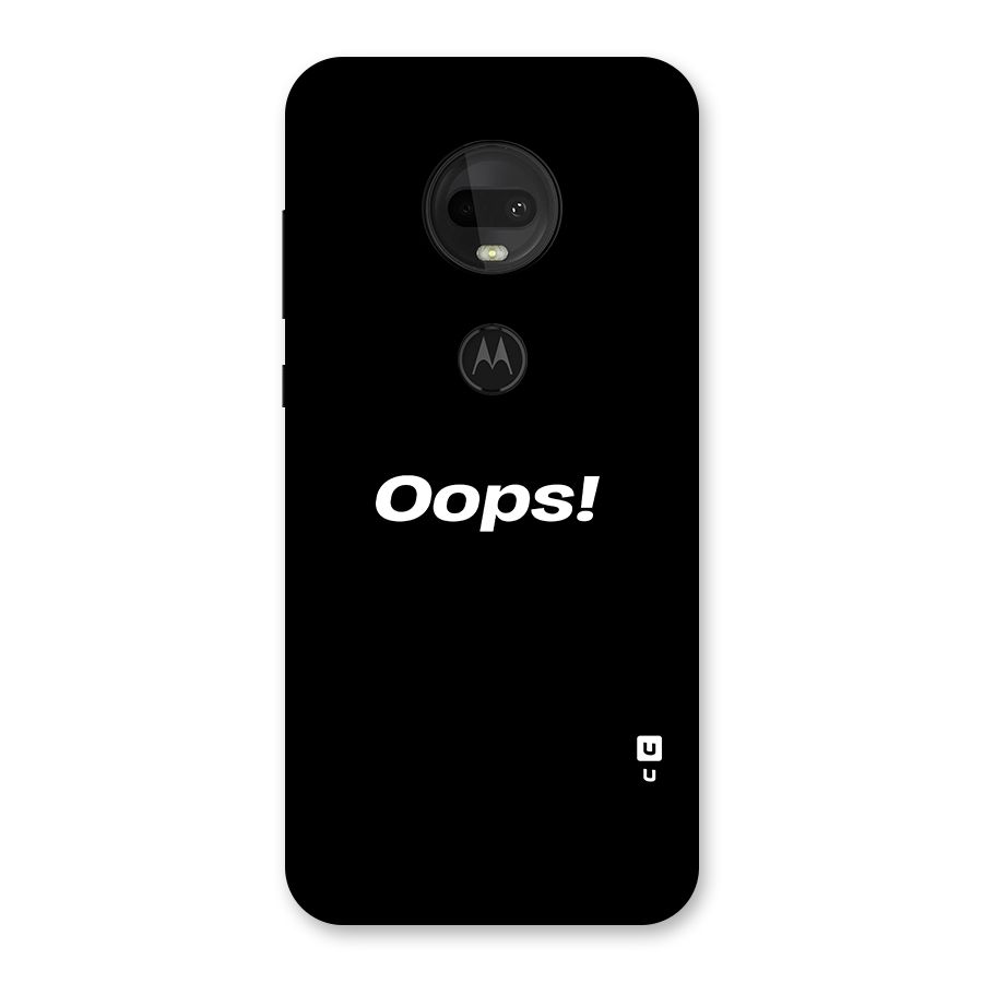 Just Oops Back Case for Moto G7
