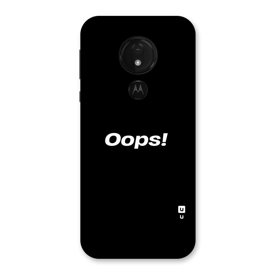 Just Oops Back Case for Moto G7 Power