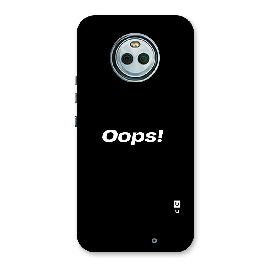Just Oops Back Case for Moto X4