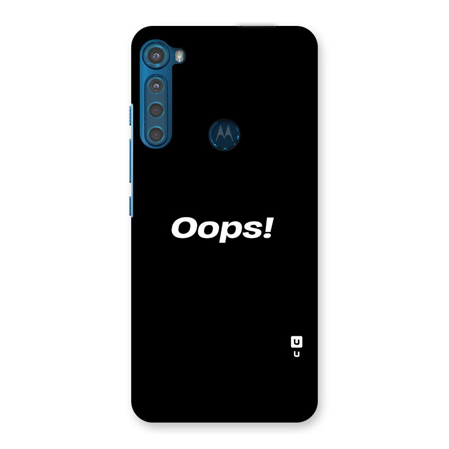 Just Oops Back Case for Motorola One Fusion Plus