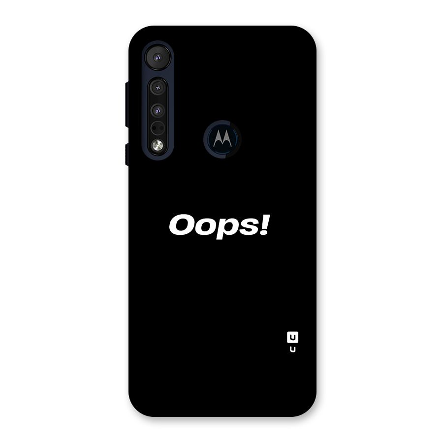 Just Oops Back Case for Motorola One Macro