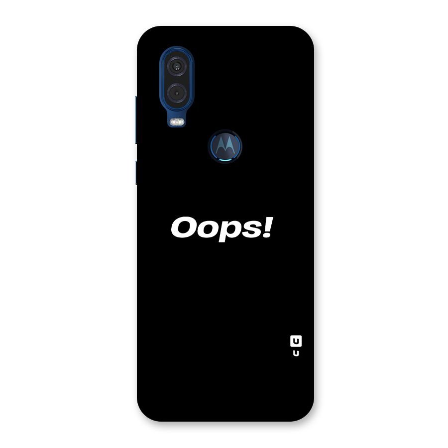 Just Oops Back Case for Motorola One Vision
