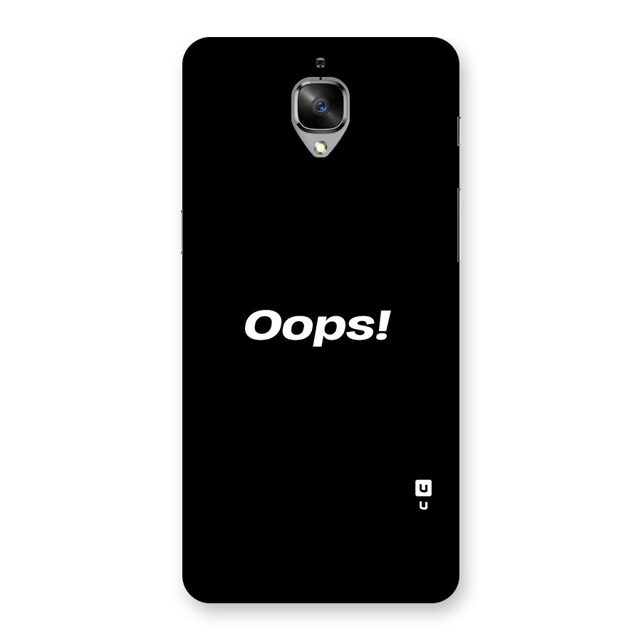 Just Oops Back Case for OnePlus 3