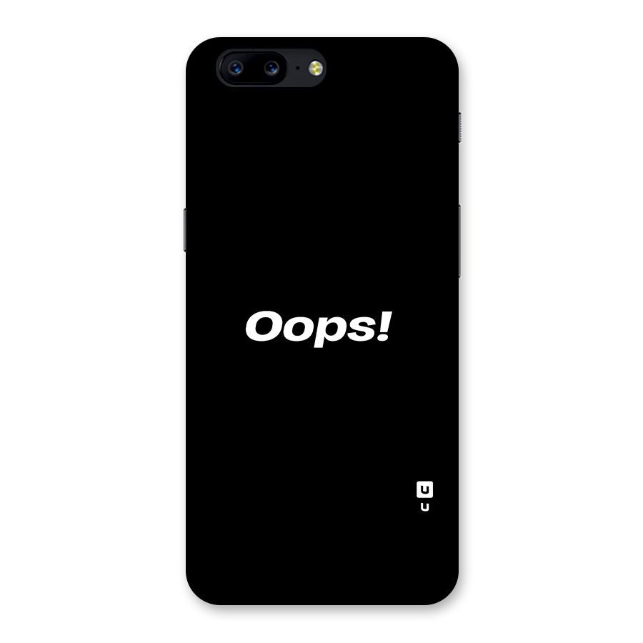 Just Oops Back Case for OnePlus 5