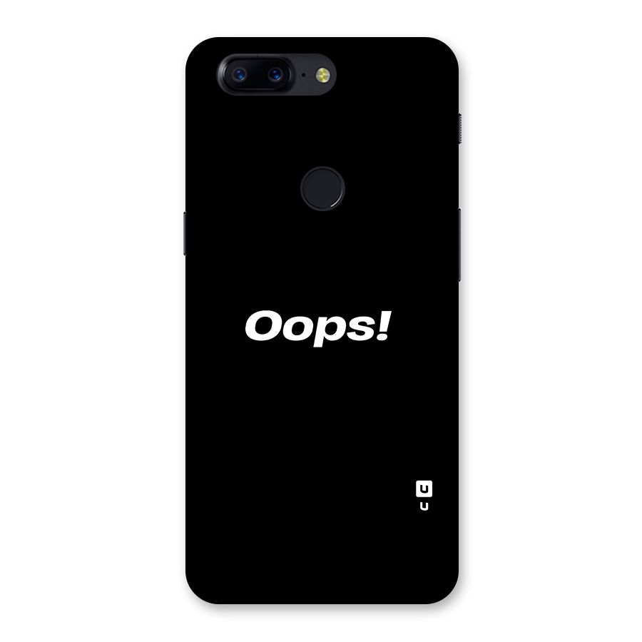 Just Oops Back Case for OnePlus 5T