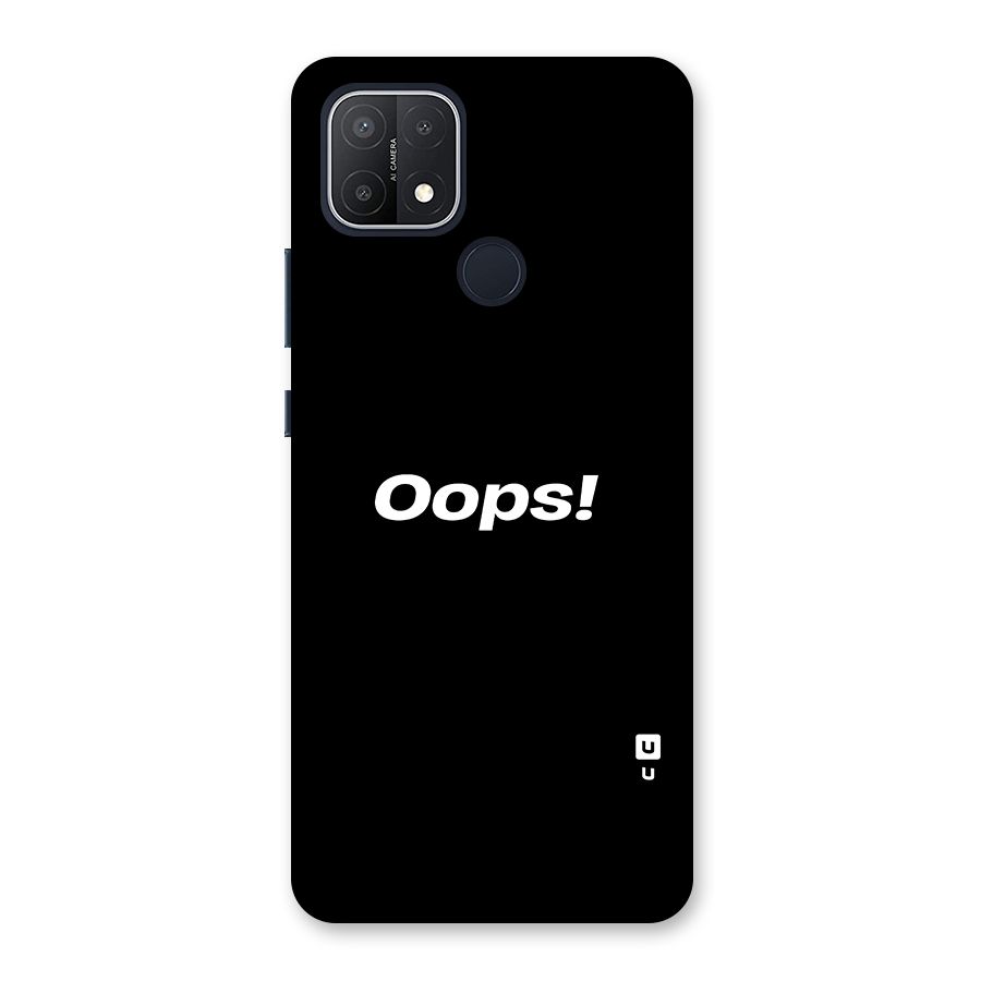 Just Oops Back Case for Oppo A15