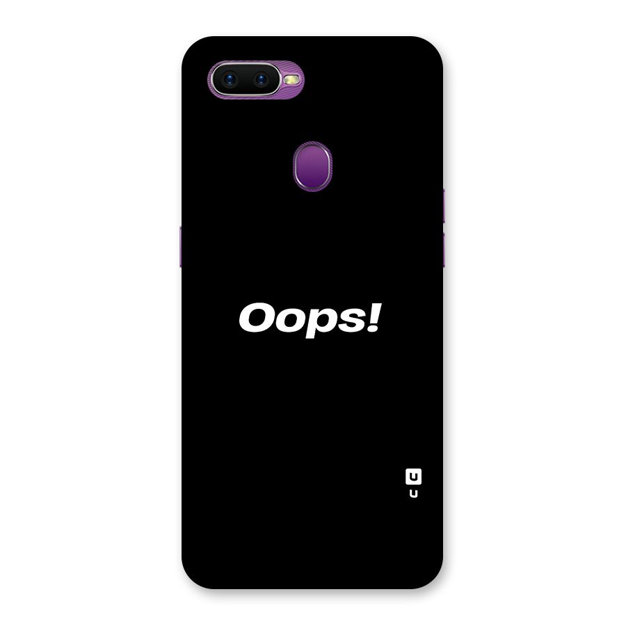 Just Oops Back Case for Oppo F9