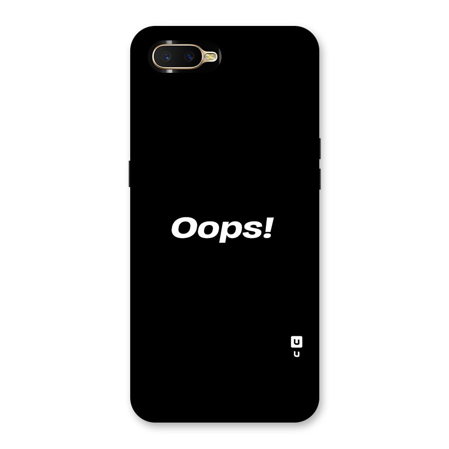 Just Oops Back Case for Oppo K1