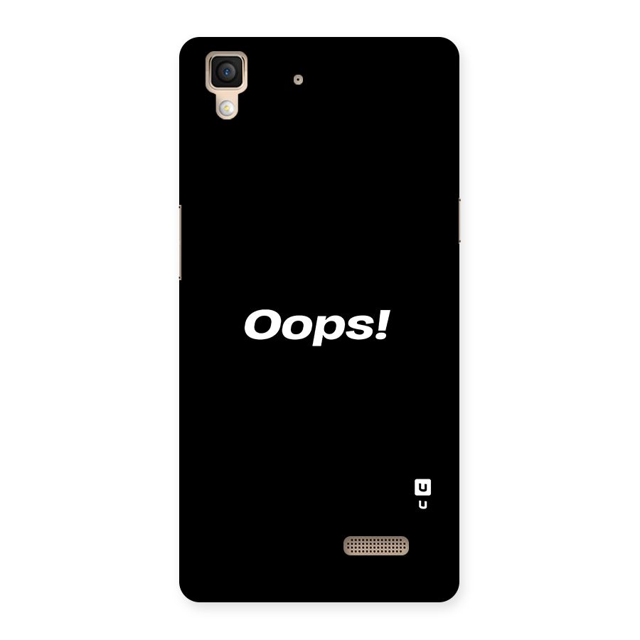 Just Oops Back Case for Oppo R7