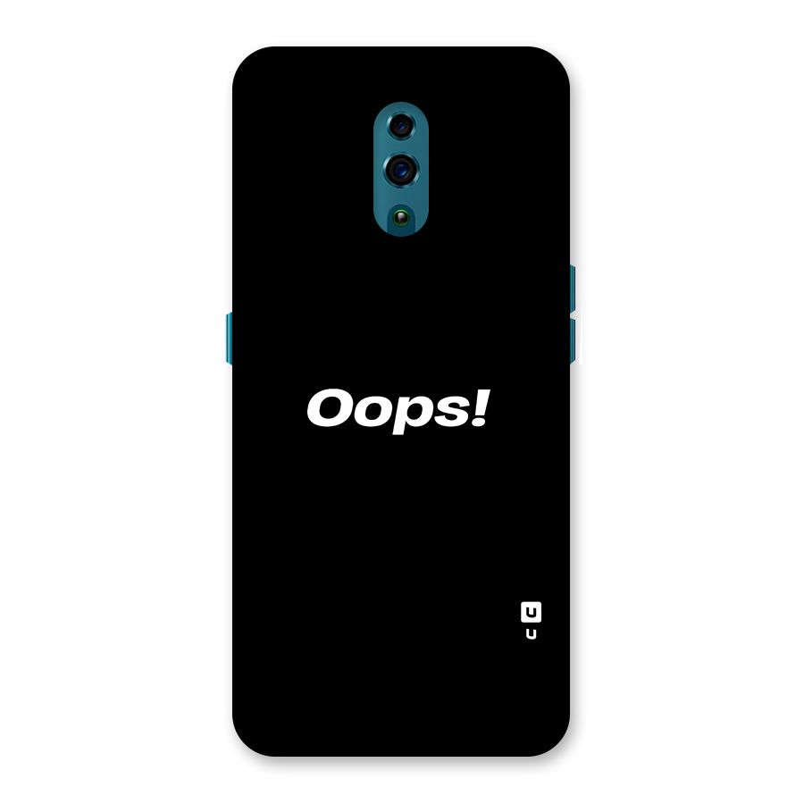 Just Oops Back Case for Oppo Reno