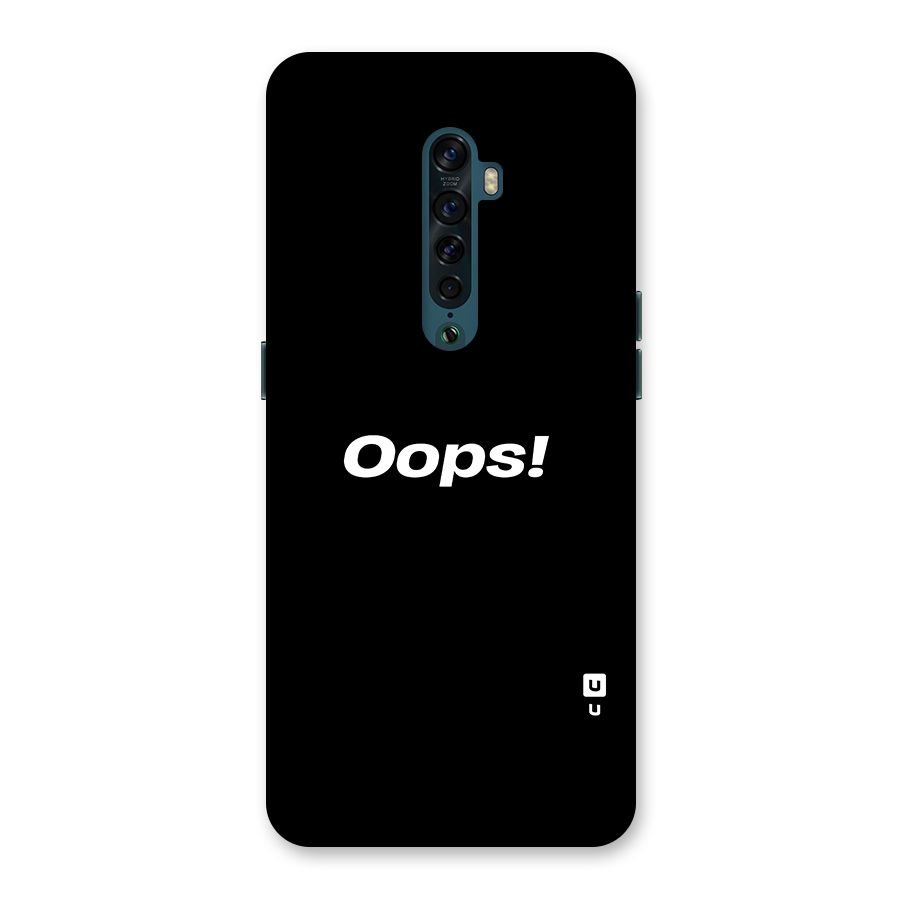 Just Oops Back Case for Oppo Reno2