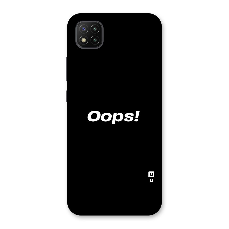 Just Oops Back Case for Poco C3