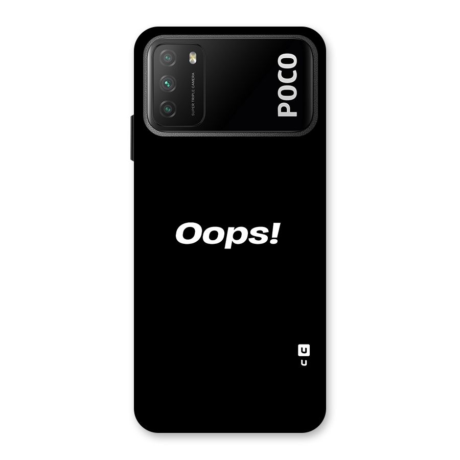 Just Oops Back Case for Poco M3