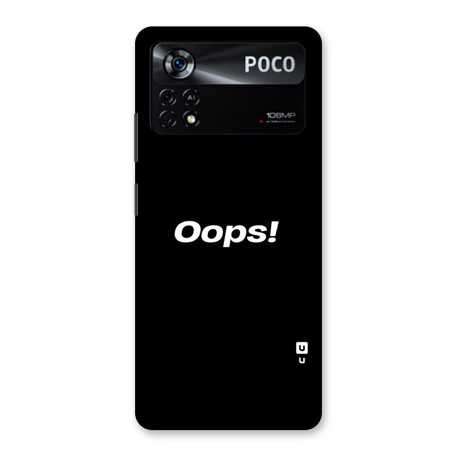 Just Oops Back Case for Poco X4 Pro 5G