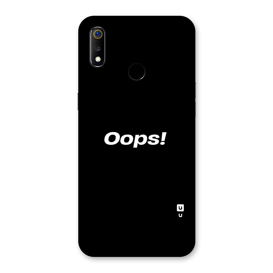 Just Oops Back Case for Realme 3
