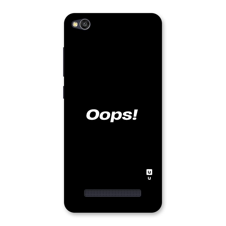 Just Oops Back Case for Redmi 4A