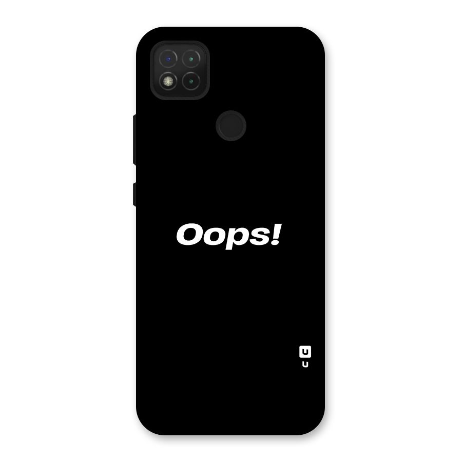 Just Oops Back Case for Redmi 9