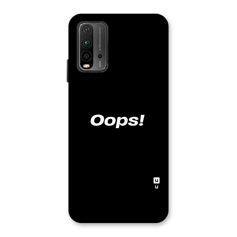 Just Oops Glass Back Case for Redmi 9 Power