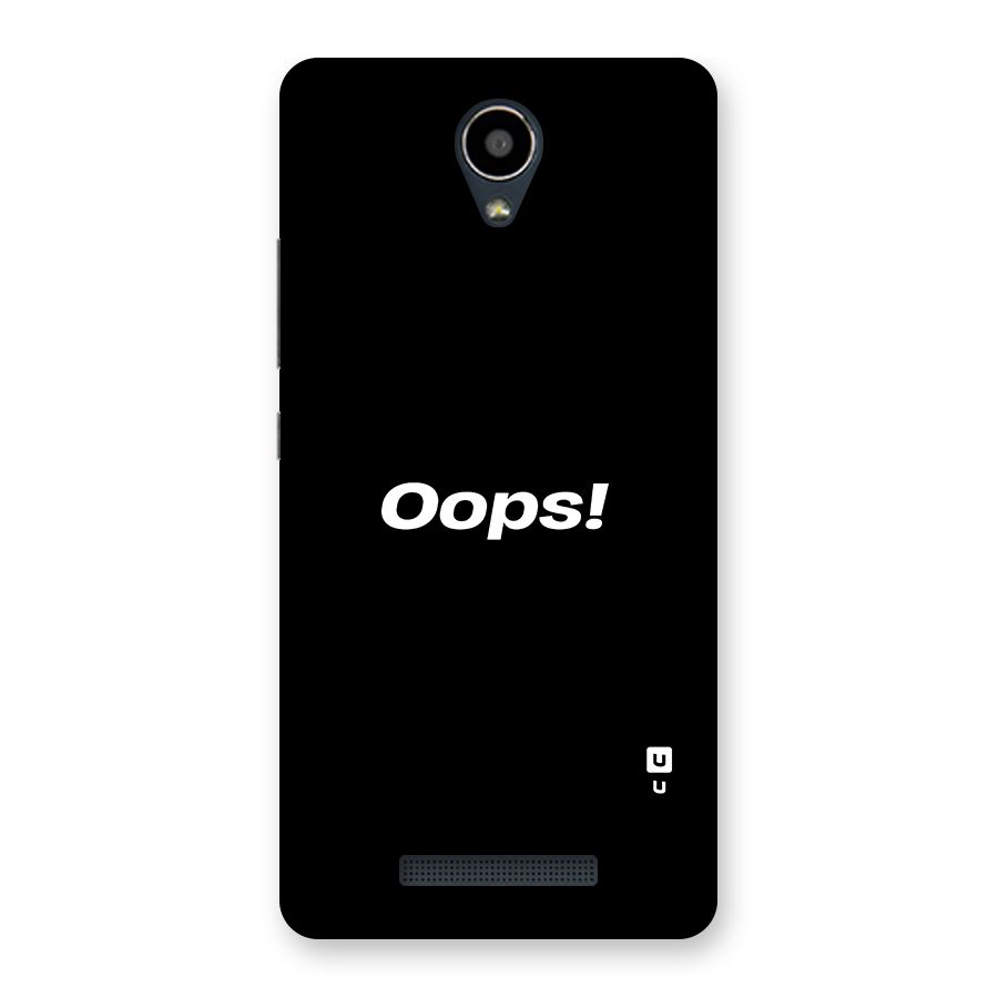 Just Oops Back Case for Redmi Note 2