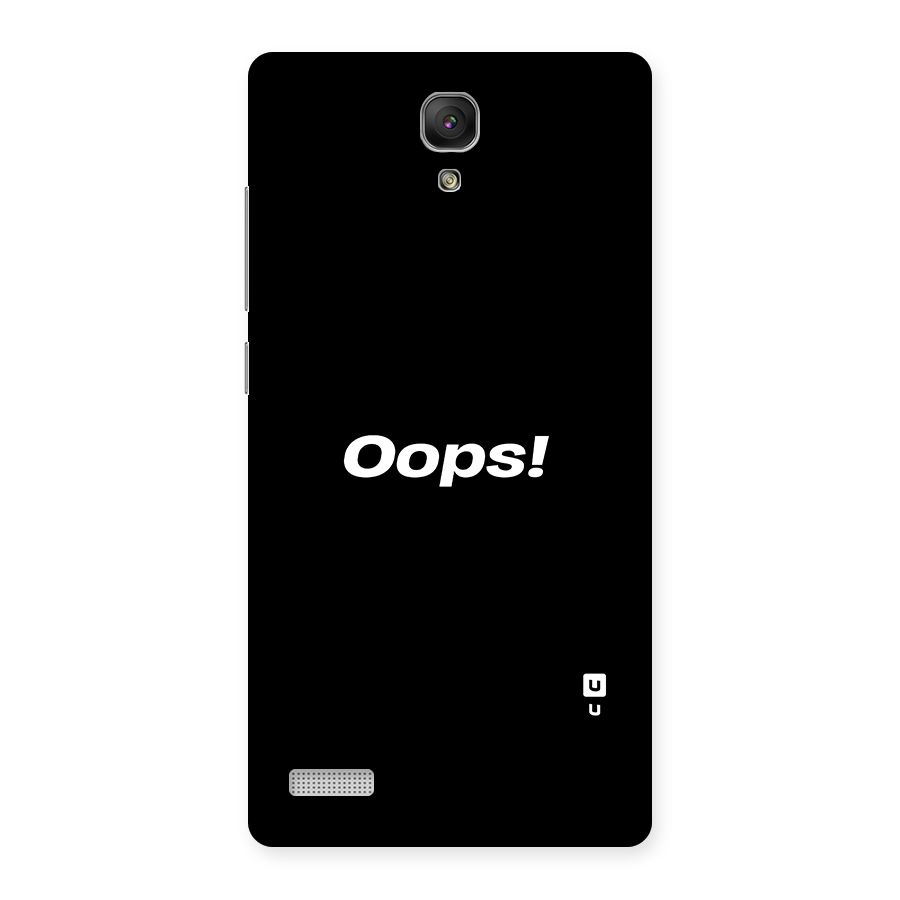 Just Oops Back Case for Redmi Note Prime