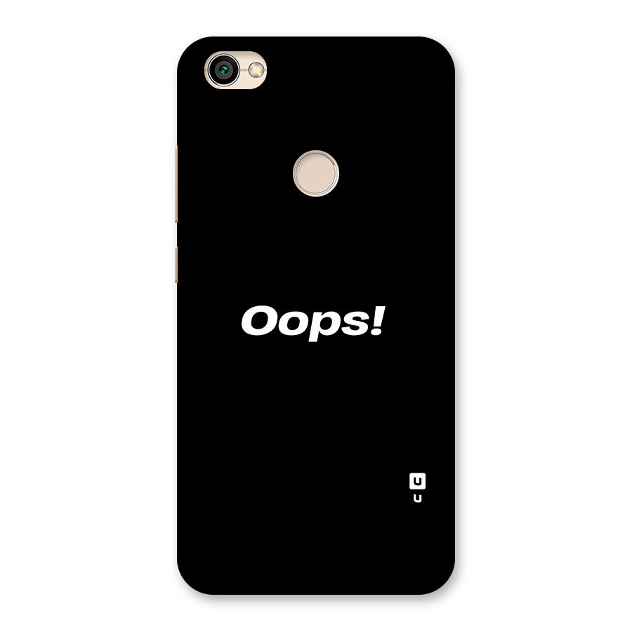 Just Oops Back Case for Redmi Y1 2017
