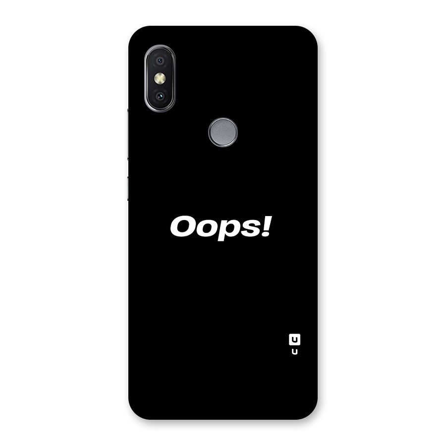 Just Oops Back Case for Redmi Y2