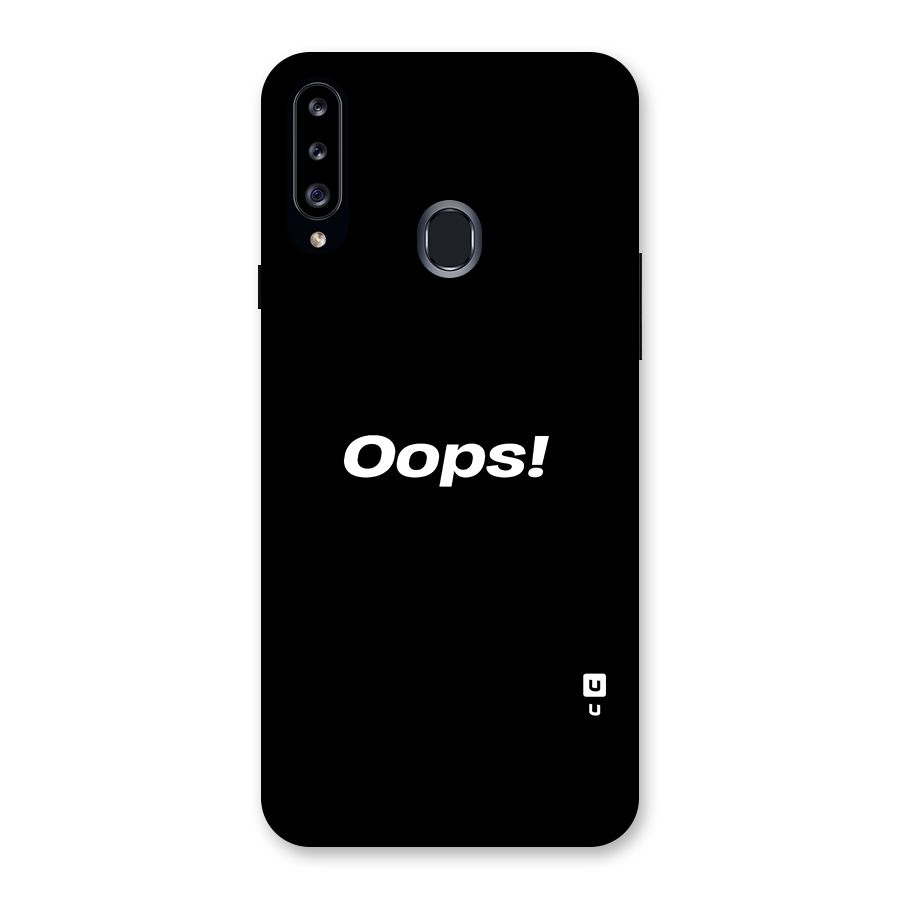 Just Oops Back Case for Samsung Galaxy A20s