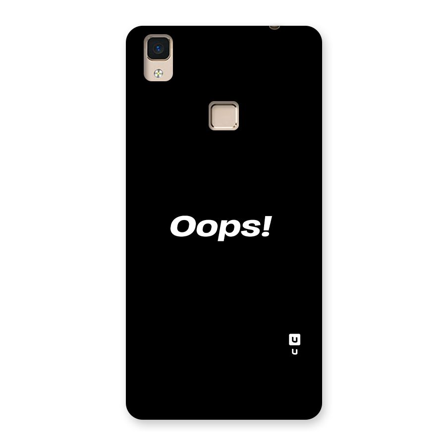 Just Oops Back Case for V3 Max