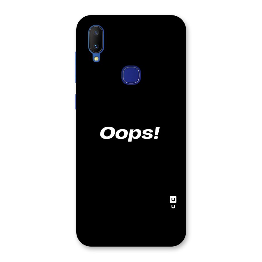 Just Oops Back Case for Vivo V11