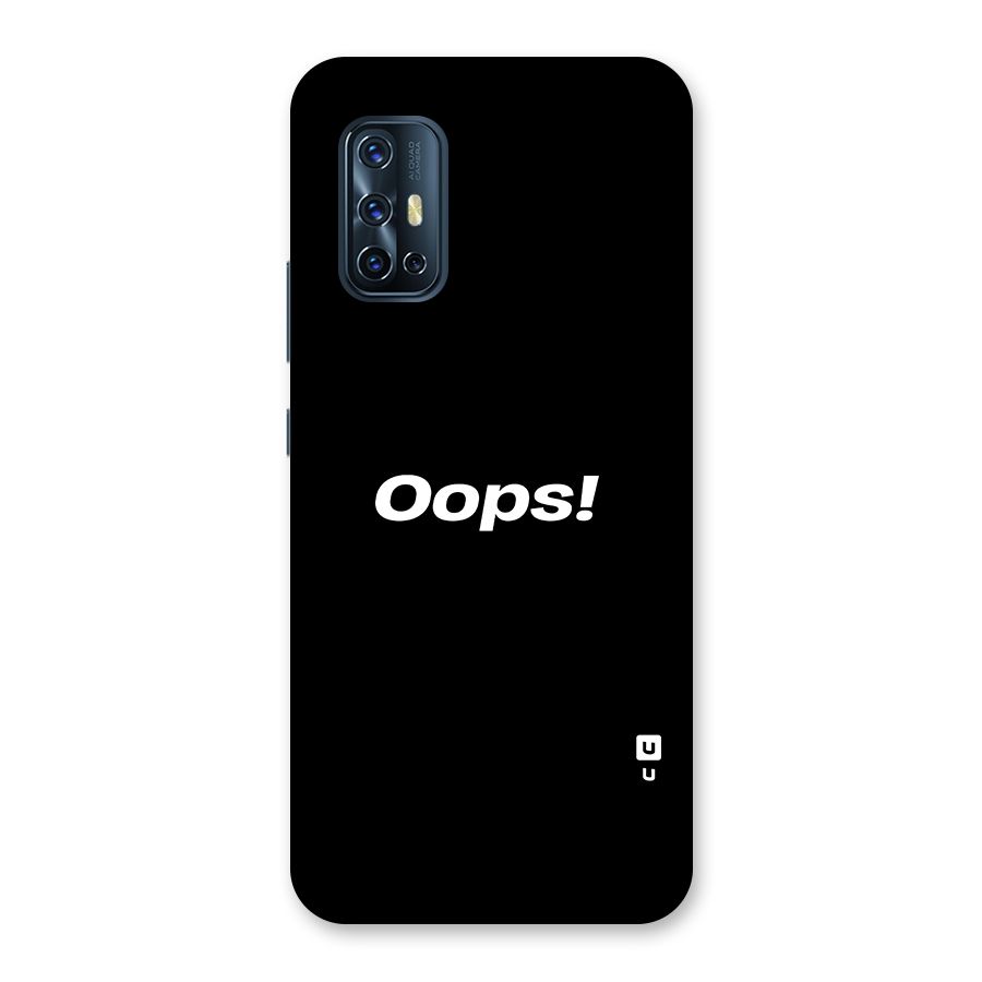 Just Oops Glass Back Case for Vivo V17