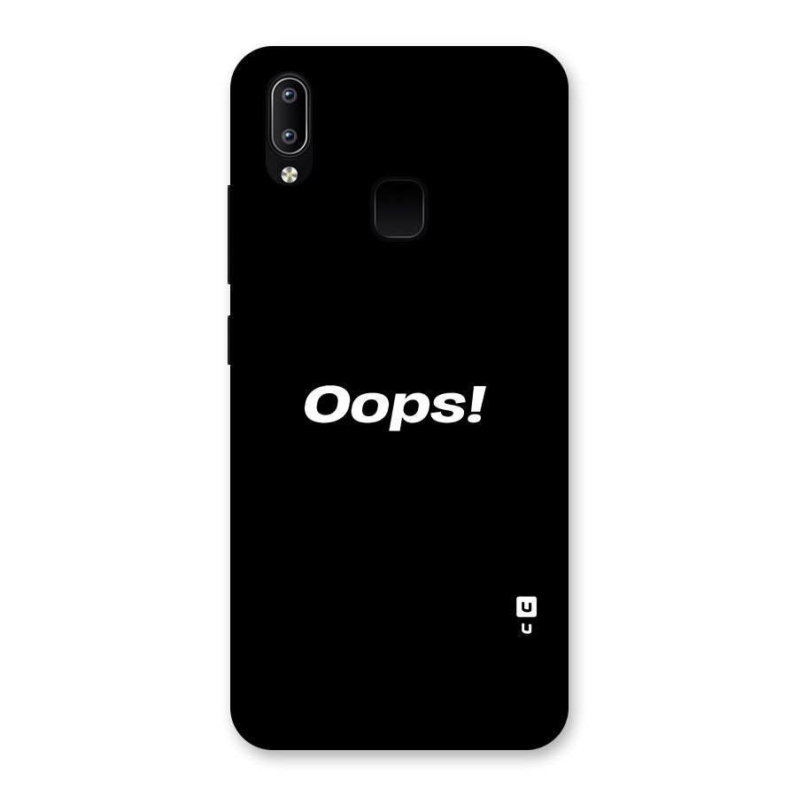 Just Oops Back Case for Vivo Y93