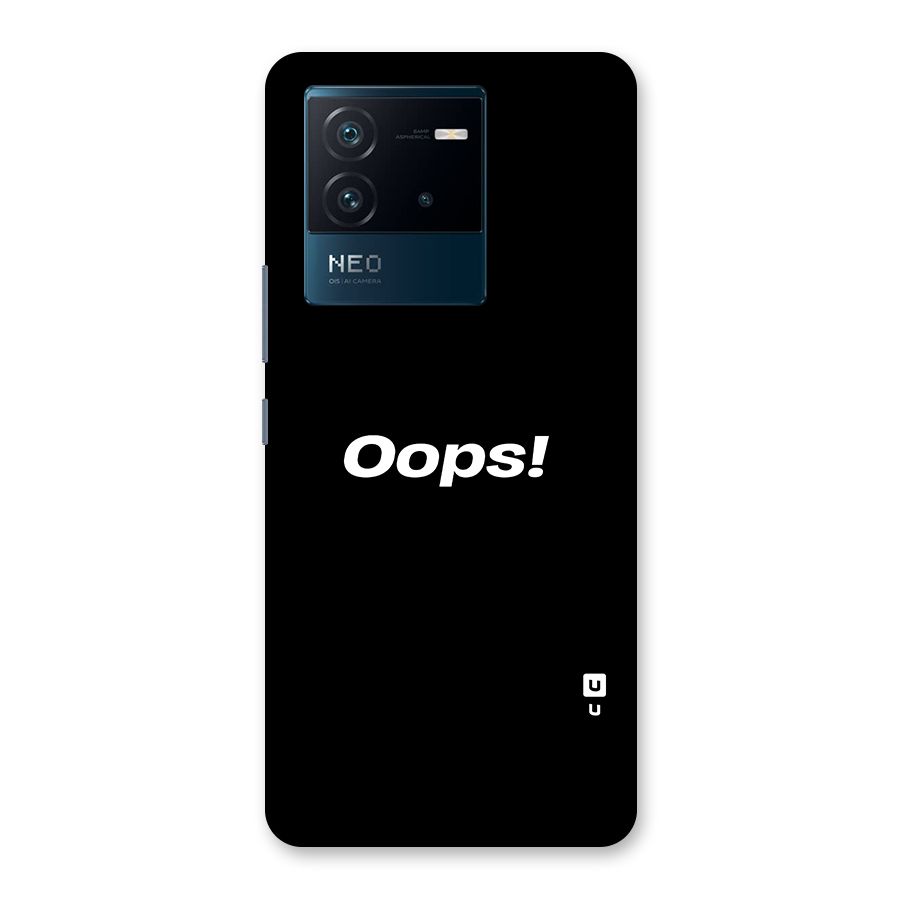 Just Oops Back Case for Vivo iQOO Neo 6 5G