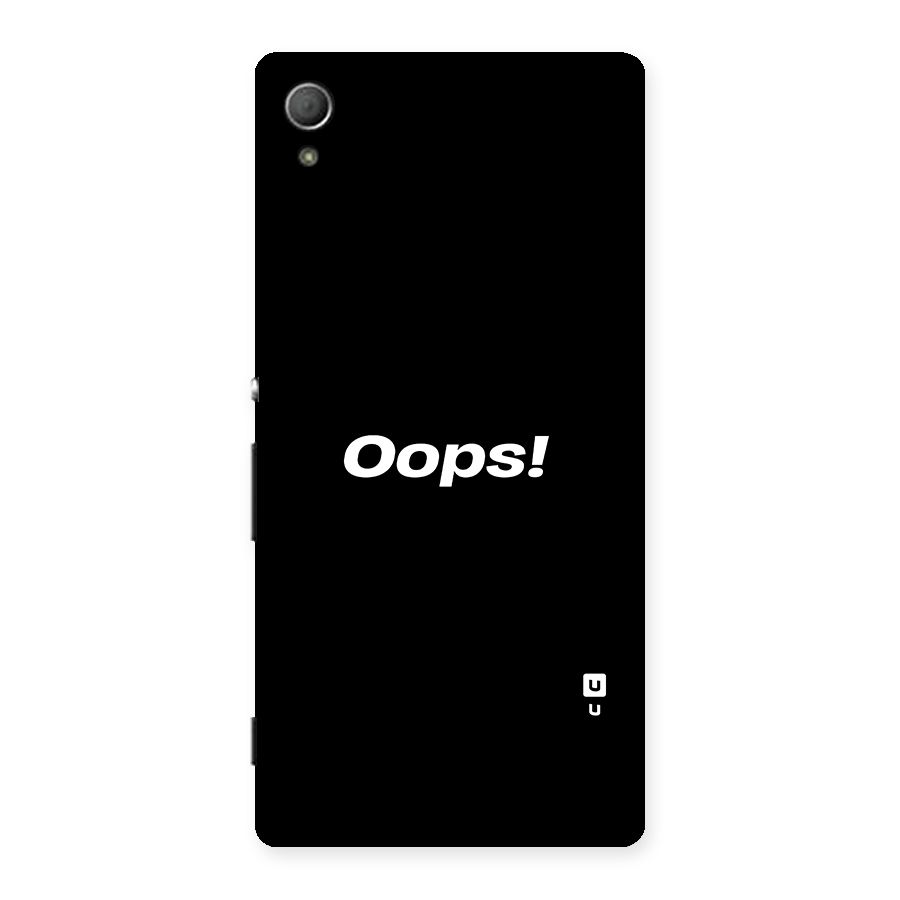 Just Oops Back Case for Xperia Z3 Plus