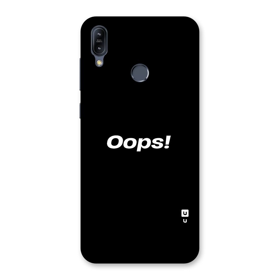 Just Oops Back Case for Zenfone Max M2