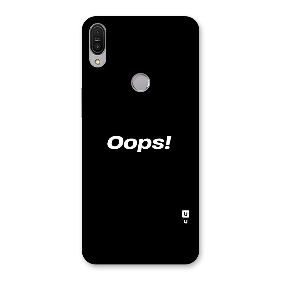Just Oops Back Case for Zenfone Max Pro M1