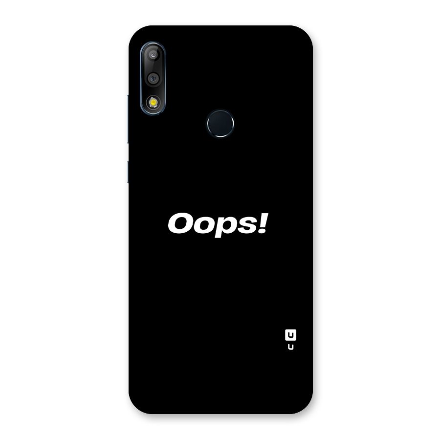 Just Oops Back Case for Zenfone Max Pro M2