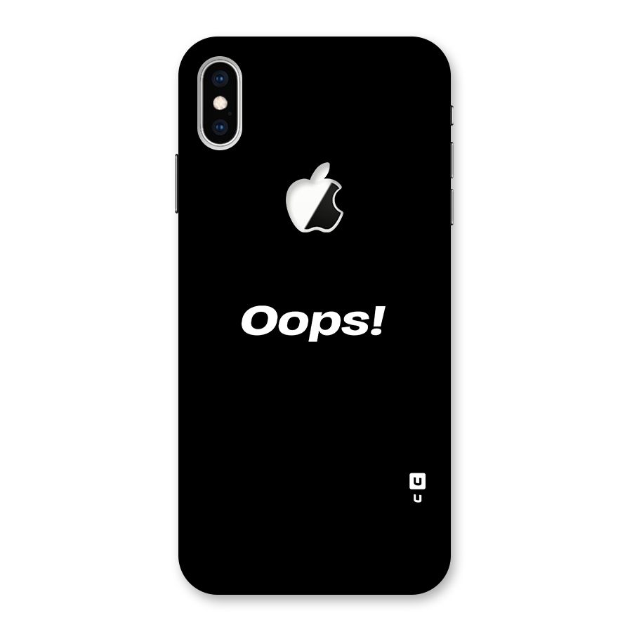 Just Oops Back Case for iPhone XS Max Apple Cut