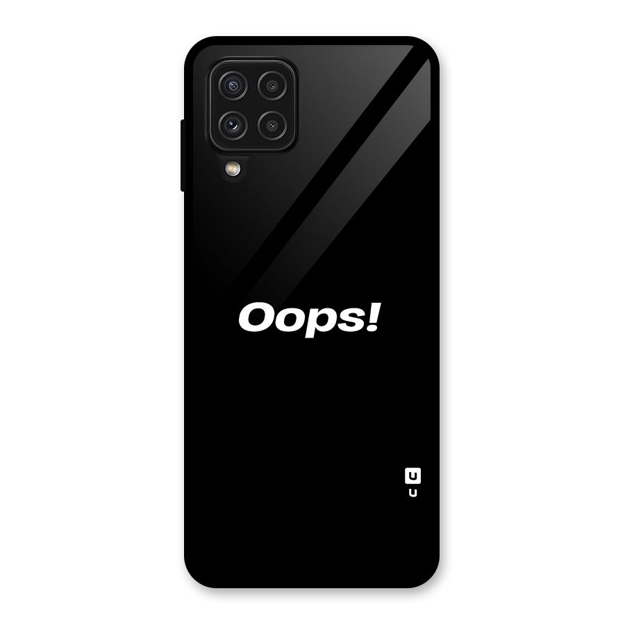 Just Oops Glass Back Case for Galaxy A22 4G