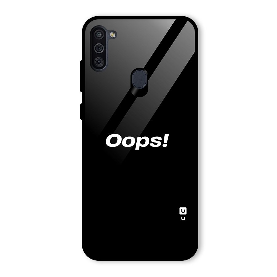 Just Oops Glass Back Case for Galaxy M11