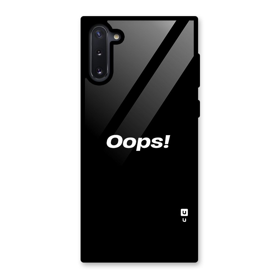 Just Oops Glass Back Case for Galaxy Note 10