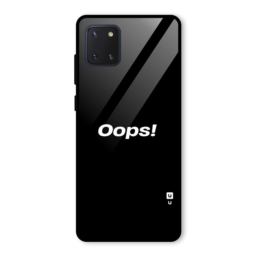 Just Oops Glass Back Case for Galaxy Note 10 Lite