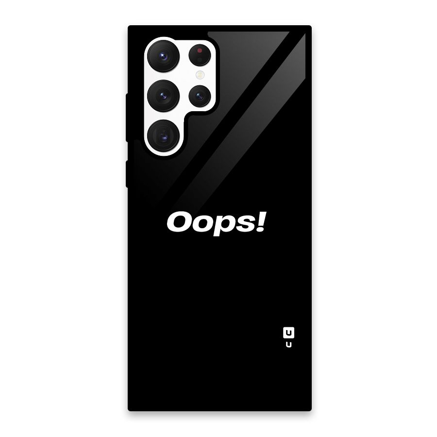 Just Oops Glass Back Case for Galaxy S22 Ultra 5G