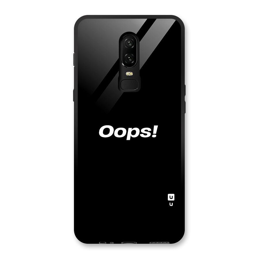 Just Oops Glass Back Case for OnePlus 6