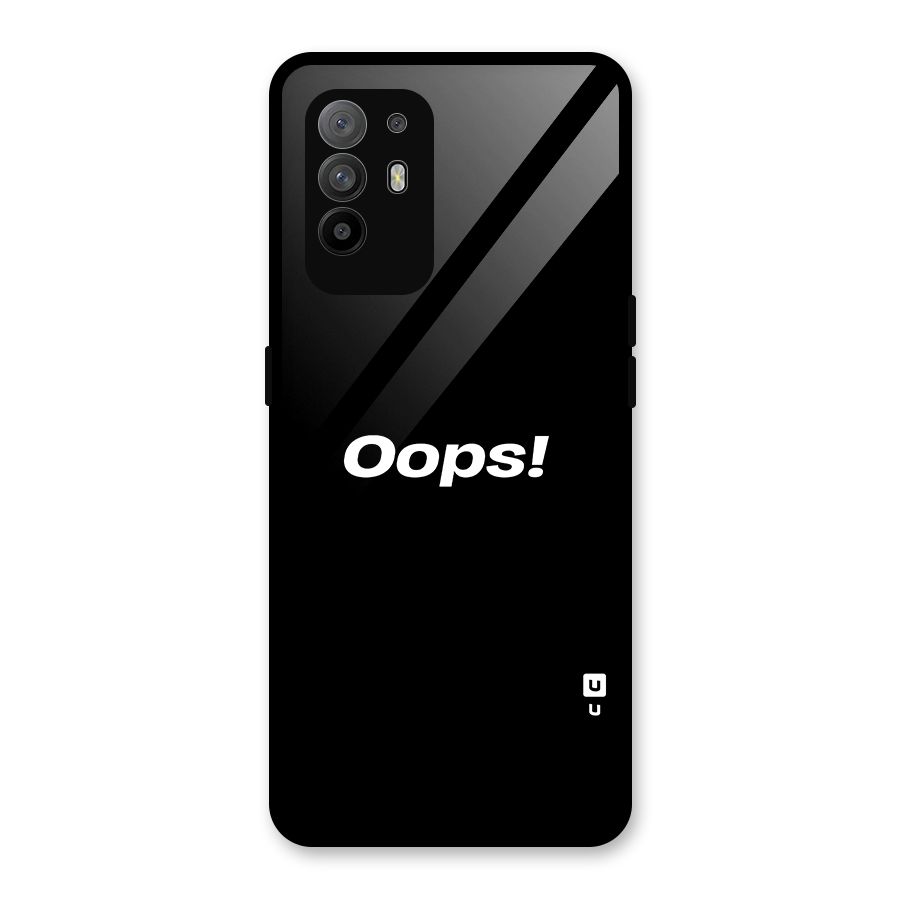 Just Oops Glass Back Case for Oppo F19 Pro Plus 5G