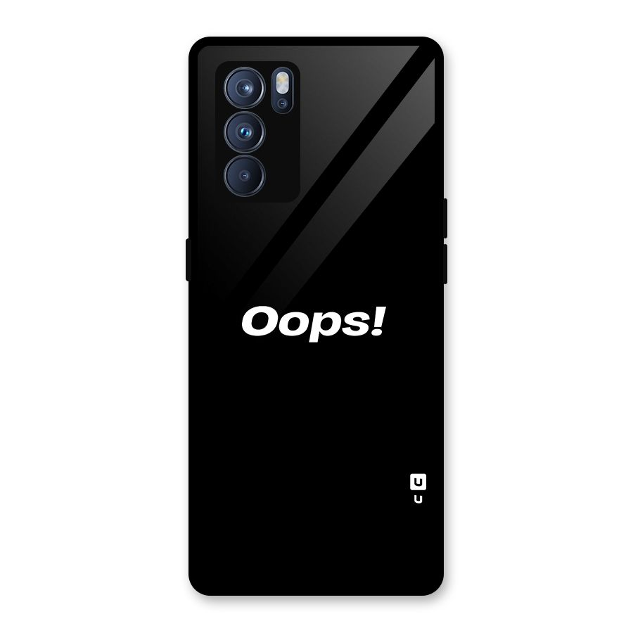 Just Oops Glass Back Case for Oppo Reno6 Pro 5G
