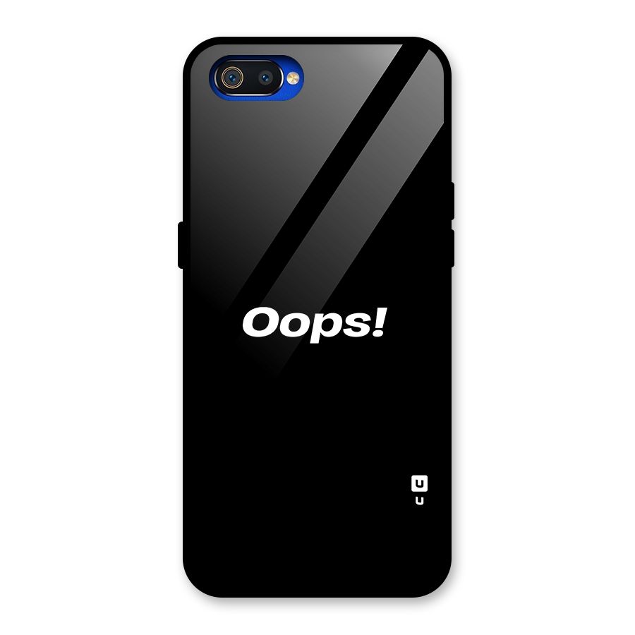 Just Oops Glass Back Case for Realme C2