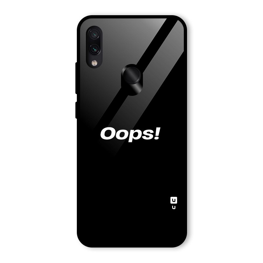Just Oops Glass Back Case for Redmi Note 7 Pro