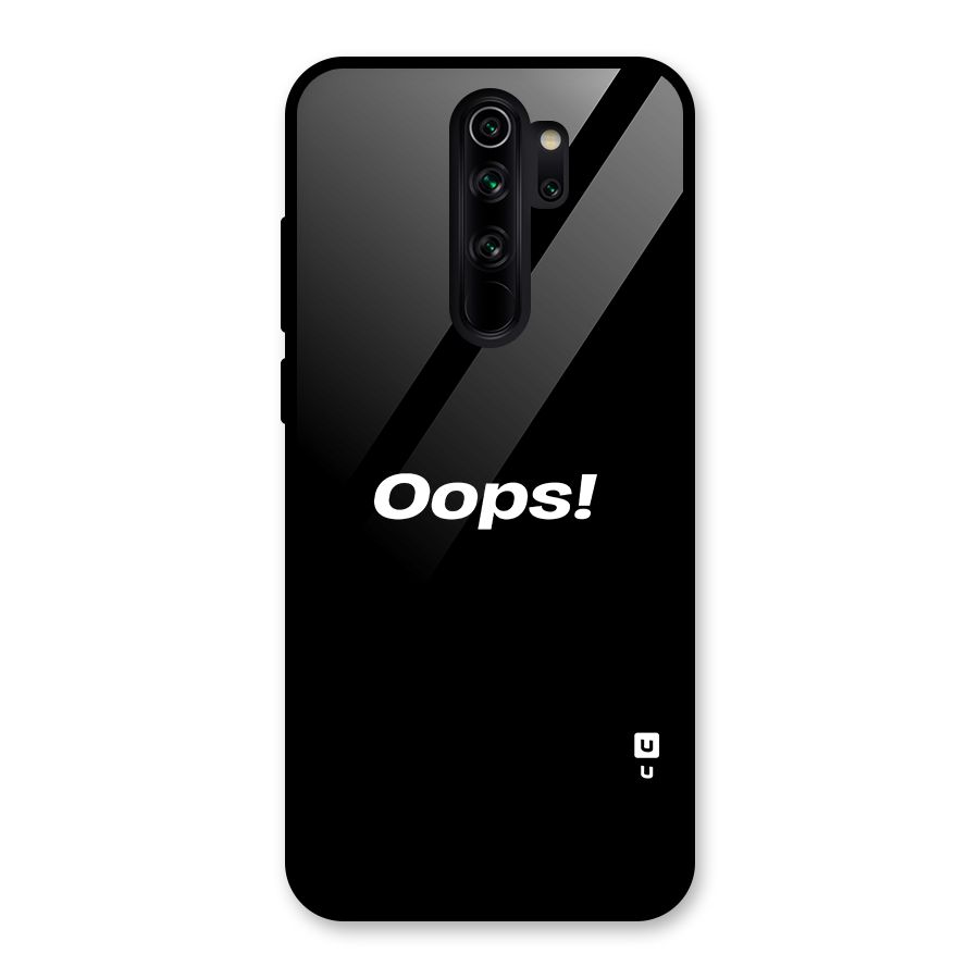 Just Oops Glass Back Case for Redmi Note 8 Pro