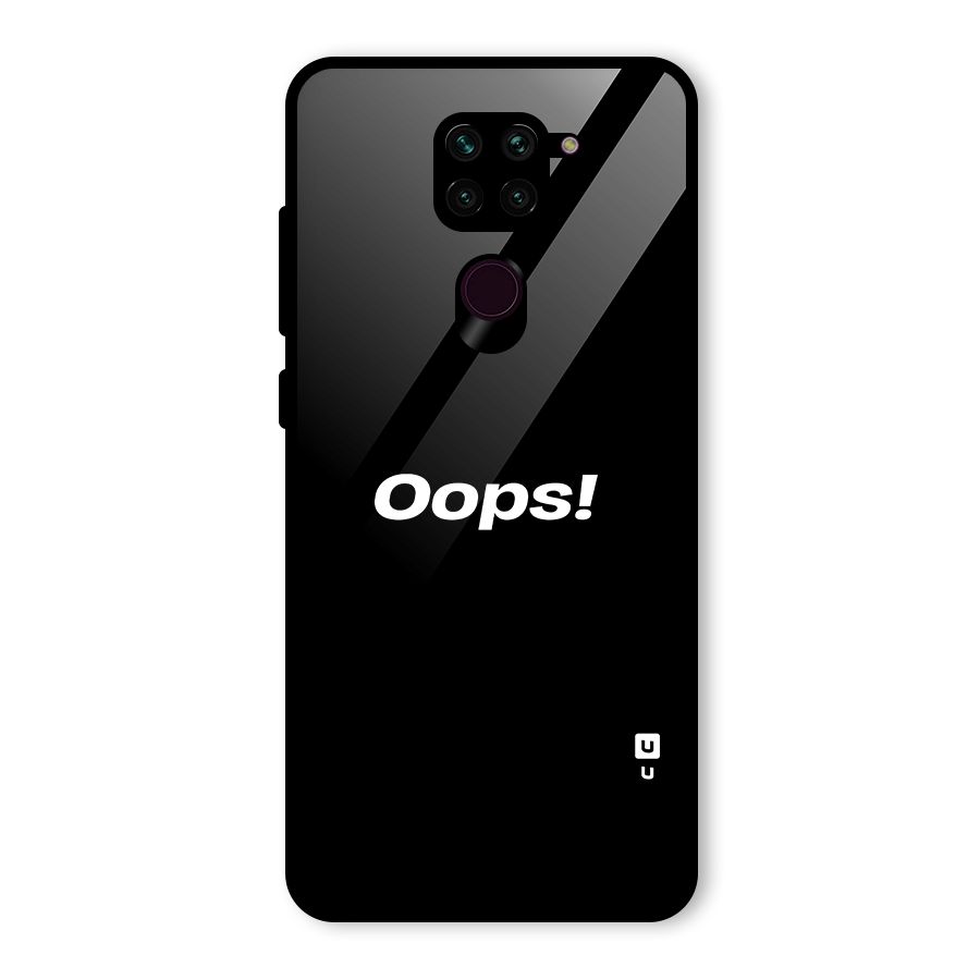 Just Oops Glass Back Case for Redmi Note 9